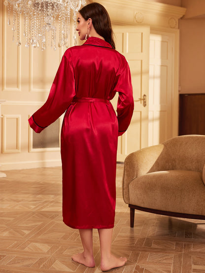 LacyNighty™ Elegant Satin Night Robe