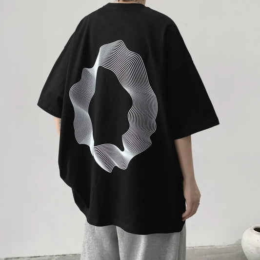 Irregular Round Print T-shirt