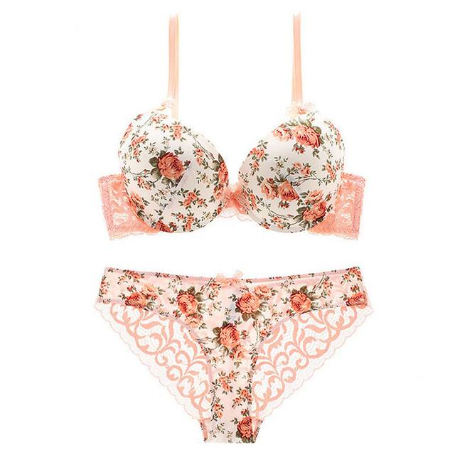 Classic Flower Bra Sets