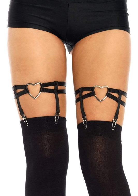 LacyNighty™ Dual Strap Garter Suspender with Heart