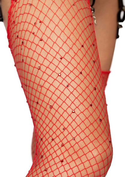 LacyNighty™ Rhinestone Fishnet Stockings