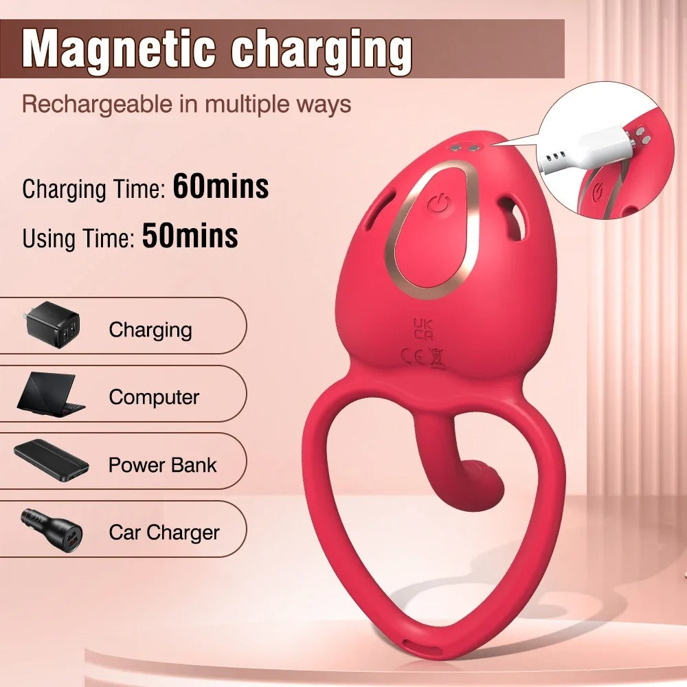 💥 2025 Limited 70% OFF 💦 + CRAVOX 9-Mode Dual Pleasure Ring