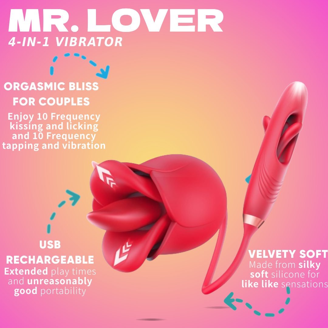 Mr. Lover Kissing Licking Tapping Vibrator