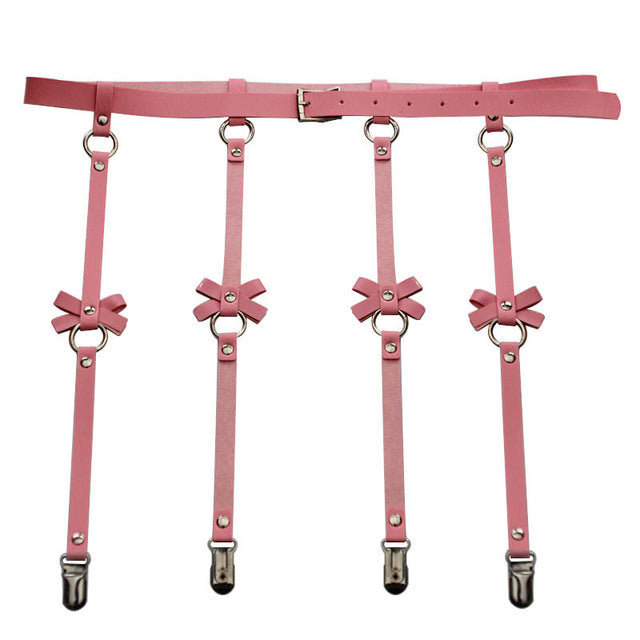LacyNighty™ Bow Leather Garter