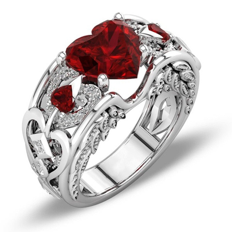 Heart Ruby Ring