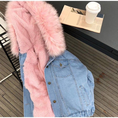 Fur Denim Jacket