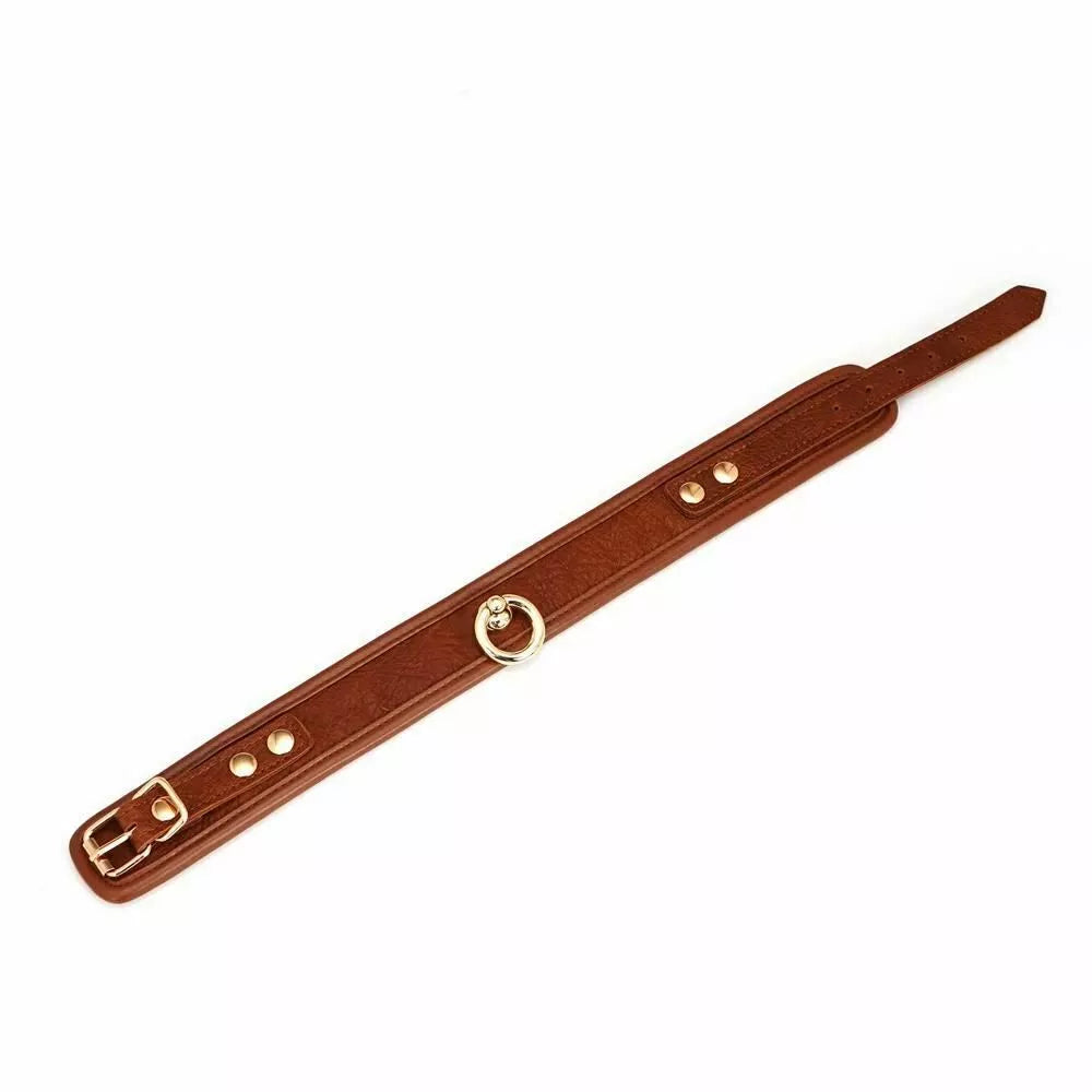 LacyNighty™ Brown Leather Collar & Leash