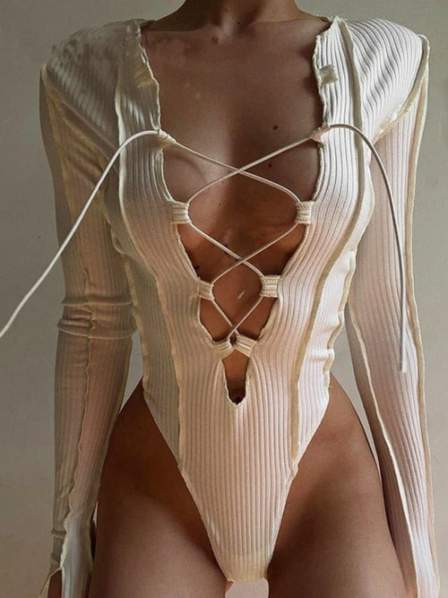 LacyNighty™ Tie Me Up Bodysuit